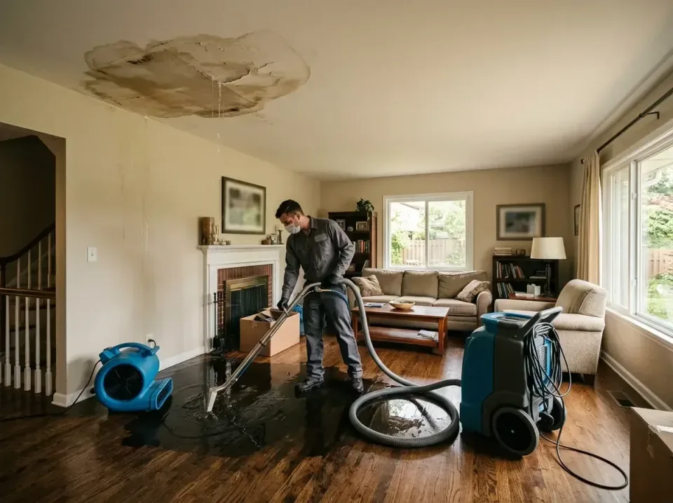 attic-pipe-burst-ceiling-drip-008 — frequently asked questions, Water Damage Restoration & Carpet Care in Hazel Park, MI
